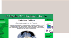 Desktop Screenshot of fachgebiete-fachaerzte.de